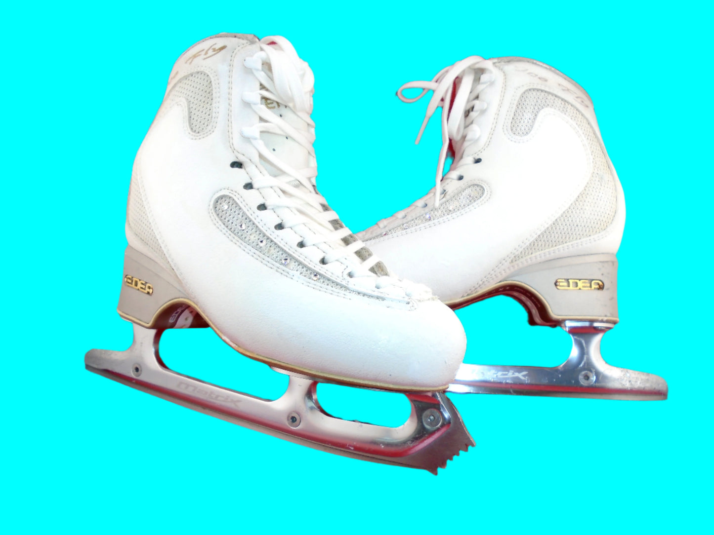 Edea Ice Fly 230 D and Jackson Matrix Supreme Blades $30 extra | edea-ice-fly-230-d-and-jackson-matrix-supreme-blades | Quality Gently Used Figure Skates