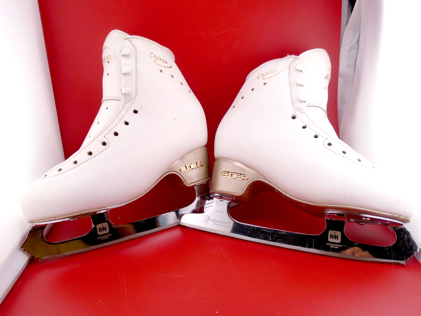 Gently Used Figure Skates Edea Chorus 220 C and MK Professional Blades $30 extra | edea-chorus-220-c-and-mk-professional-blades | Quality Gently Used Figure Skates