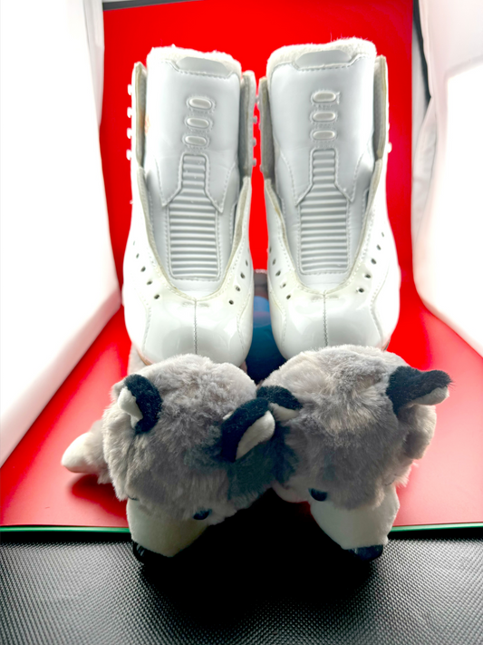 Gently used Edea Jackson Risport Figure Skates Jackson Synergy Elite DJ6060 7R John Wilson Coronation ACE blades  Blade Edea Ice 245 C Or 250 C